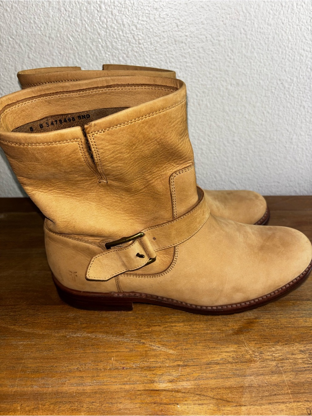 Frye "Natalie Short Engineer" Leather Harness Boot 8